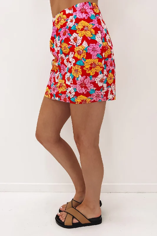 Cecillia Floral Mini Skirt Print