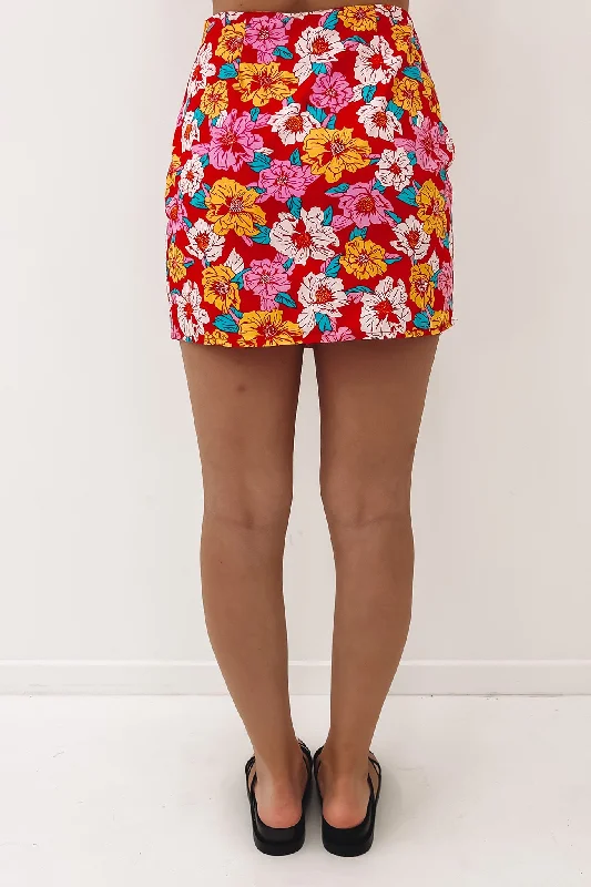 Cecillia Floral Mini Skirt Print