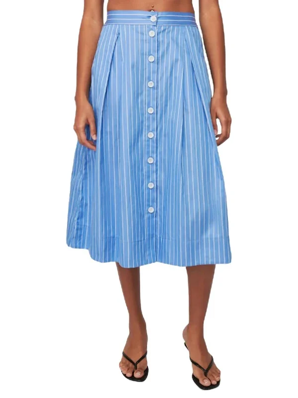 Idra Deep Pleat Skirt In Day Trader