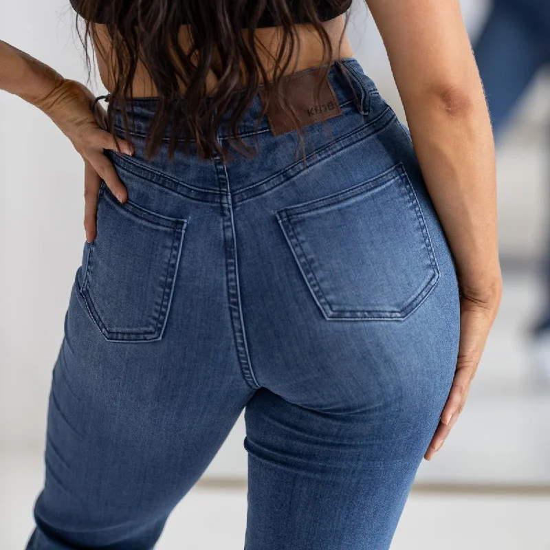 Impact High Waist Straight Leg Jeans - Indigo