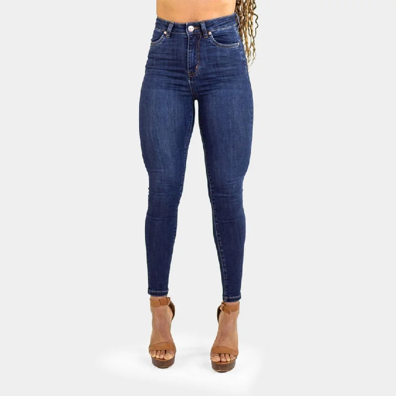 Impact High Waisted Skinny Jeans - Deep Indigo