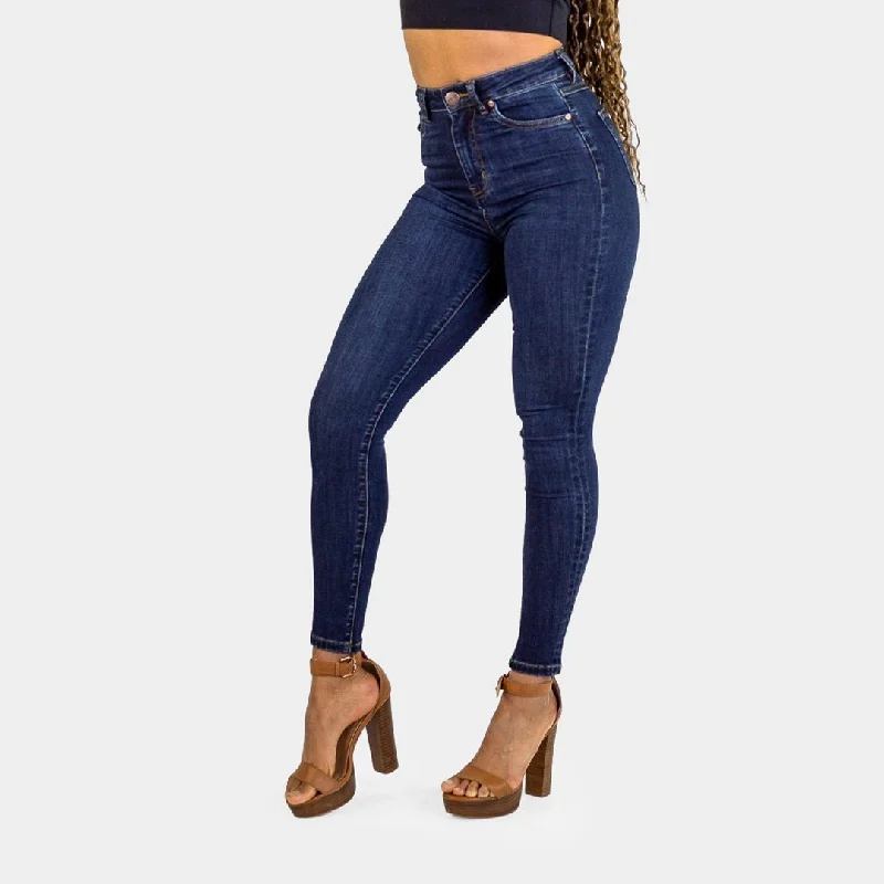 Impact High Waisted Skinny Jeans - Deep Indigo