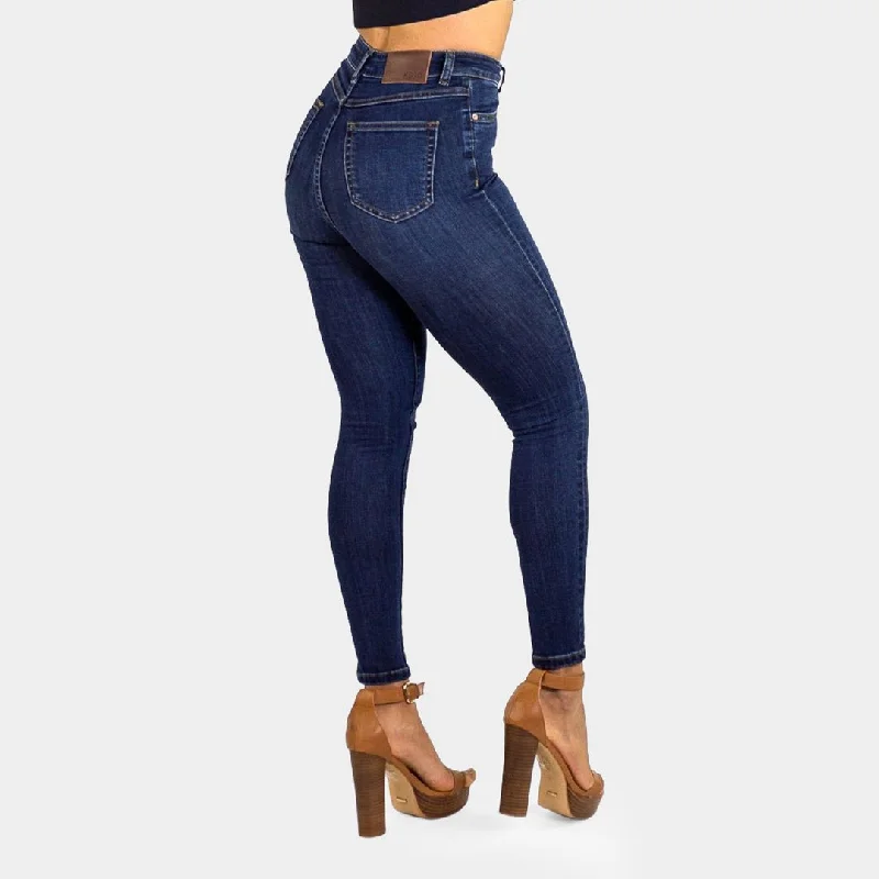 Impact High Waisted Skinny Jeans - Deep Indigo