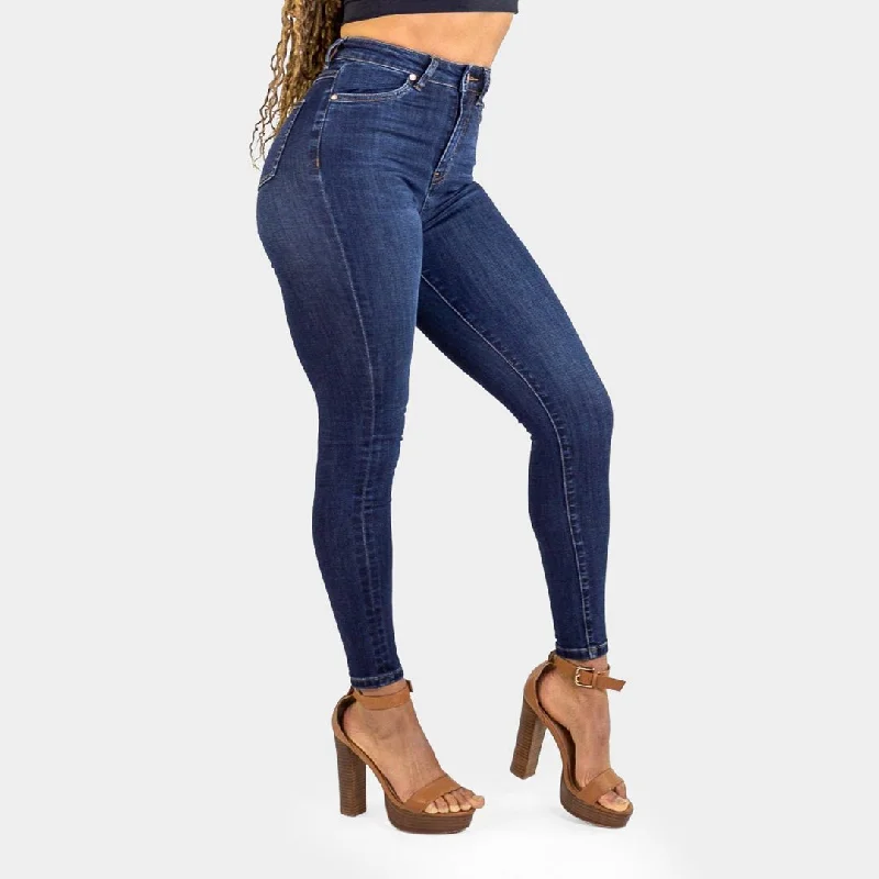 Impact High Waisted Skinny Jeans - Deep Indigo