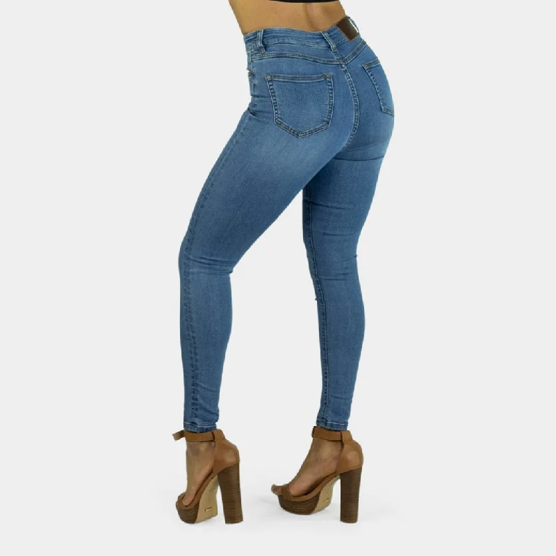 Impact High Waisted Skinny Jeans - Ocean Blue