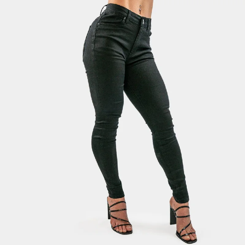 Impact Mid Rise Skinny Jeans - Black