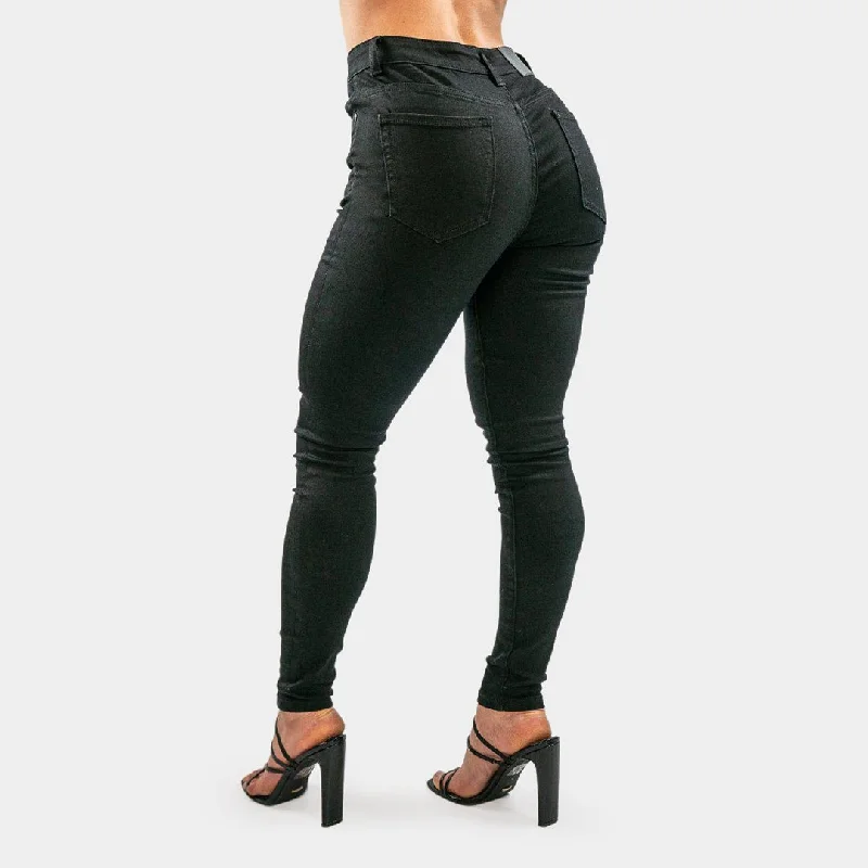 Impact Mid Rise Skinny Jeans - Black