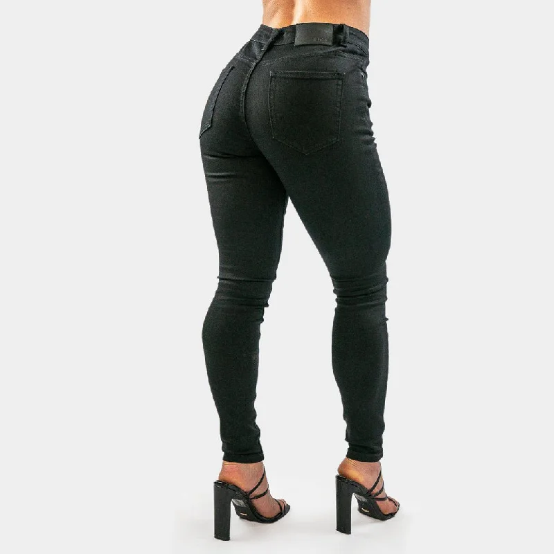 Impact Mid Rise Skinny Jeans - Black