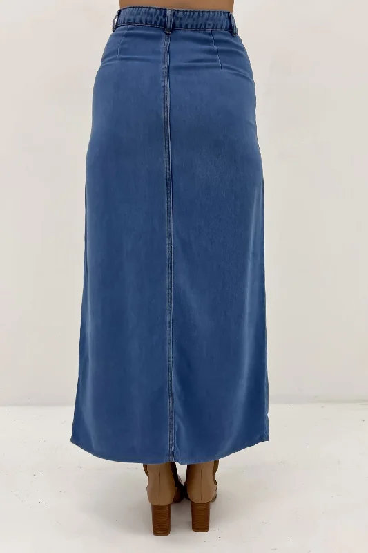 Kingsten Maxi Skirt Blue