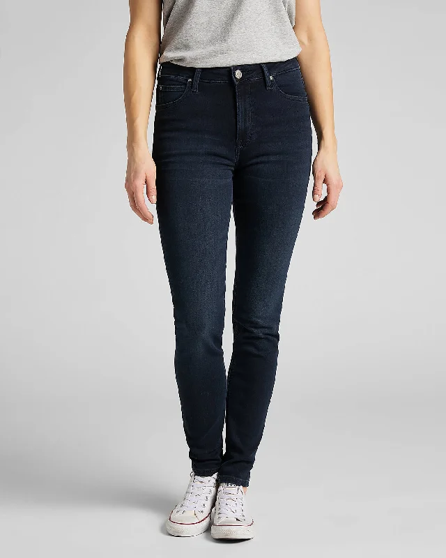 Lee Scarlett High Skinny Womens Jeans - Worn Ebony