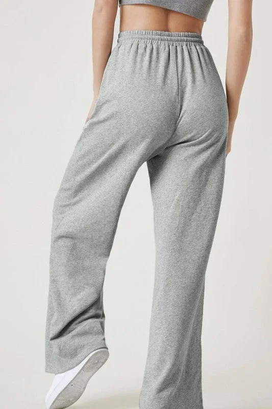 Wide Leg Drawstring Waist Pants