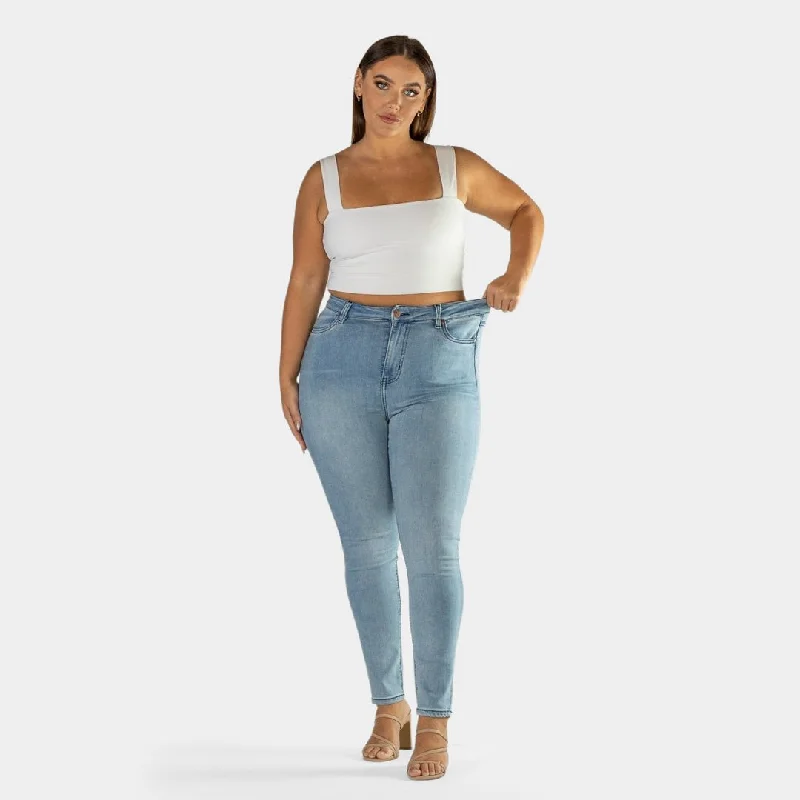 Impact High Waisted Skinny Jeans - Ice