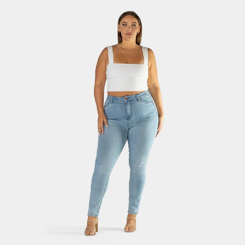 Impact High Waisted Skinny Jeans - Ice