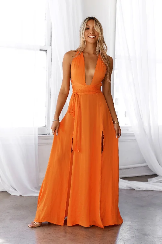 HELLO MOLLY My Solo Debut Maxi Dress Orange