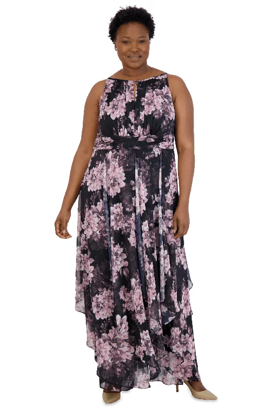 R&M Richards 7928W Long Plus Size Floral Dress