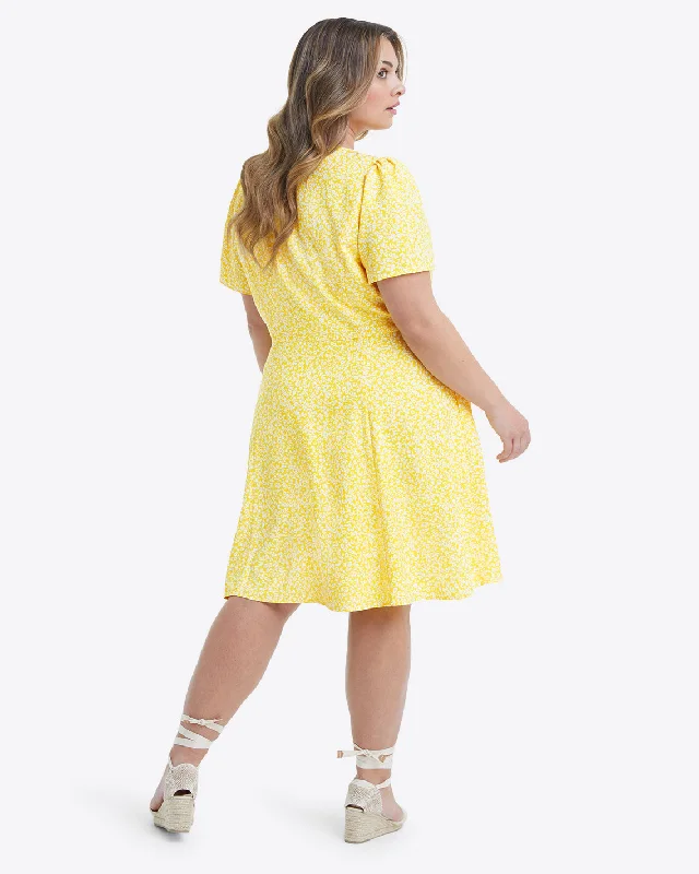 Bonnie Mini Dress in Golden Floral