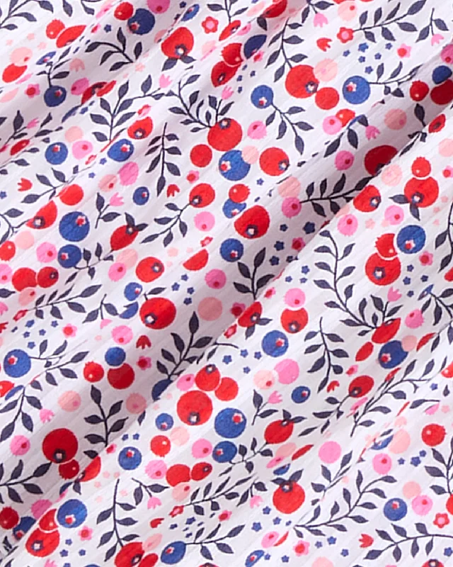 Cam Smocked Dress in Berry Print