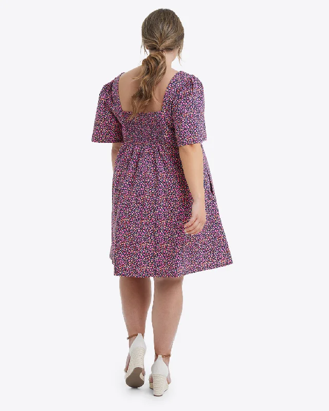 Dottie Babydoll Dress in Ditsy Poppy