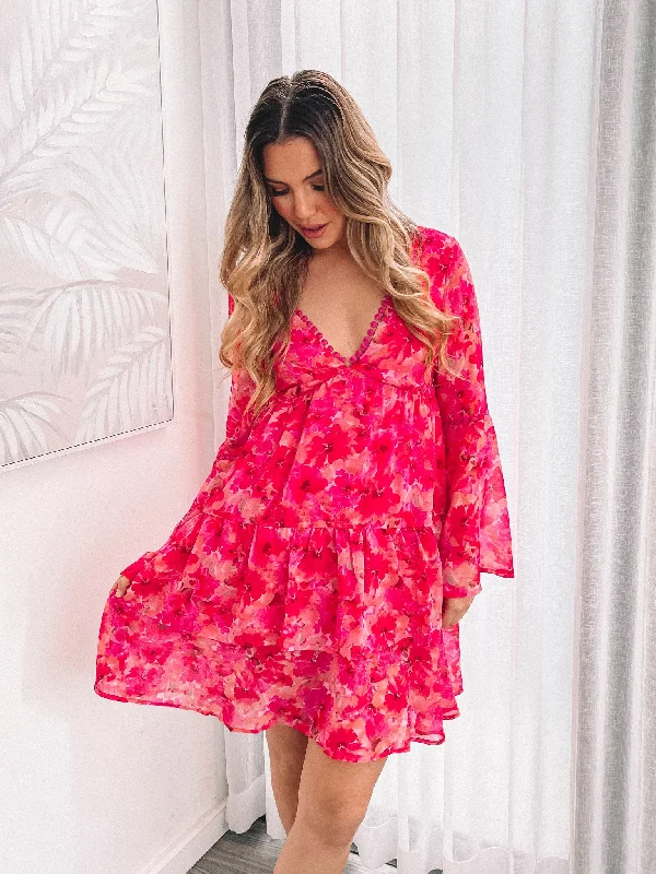 Emilla Dress - Blush Floral