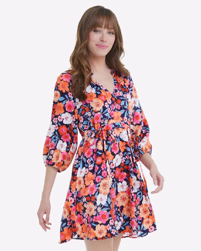 Kellie Babydoll Dress in Wildflower Bouquet