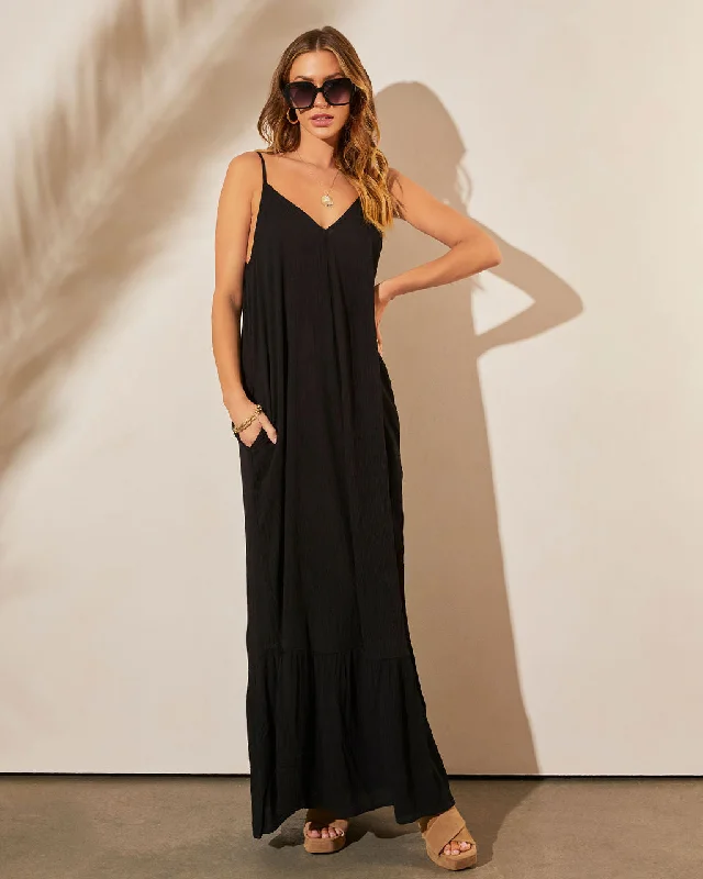 Kimonie Pocketed Maxi Dress