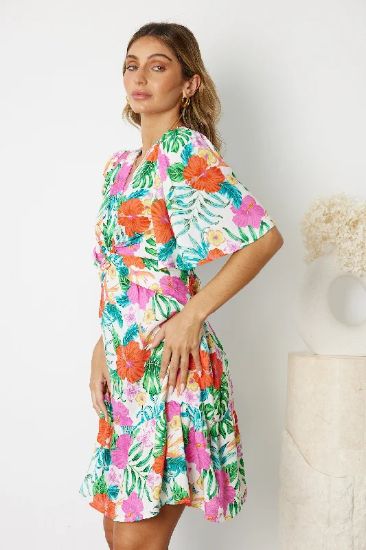 Linshay Dress - Multi Floral