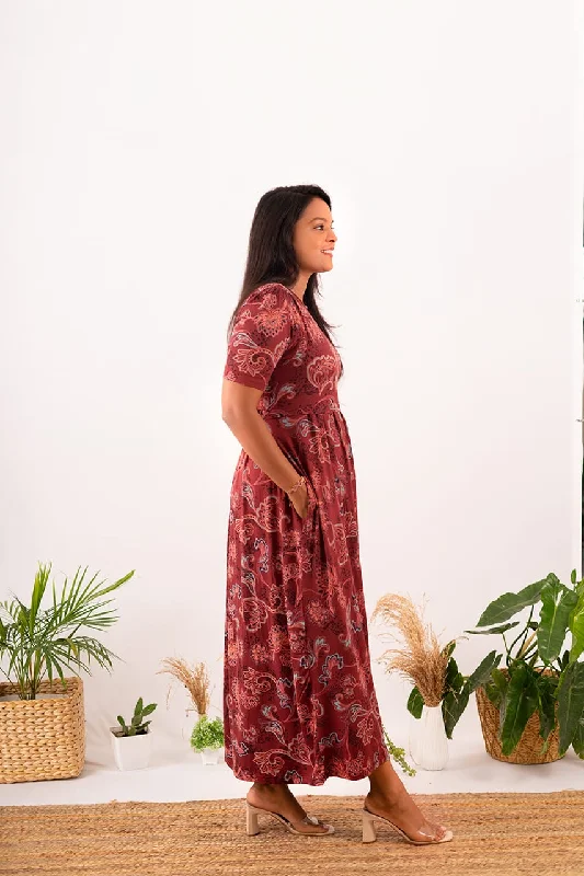 Maxi Dress - Retro  Rusty  Light