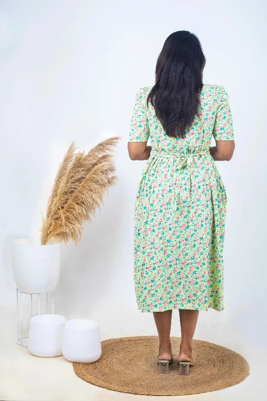 Midi pastel green Light Weight Dress