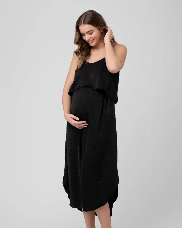 Nursing Slip Dress Black