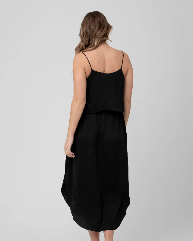 Nursing Slip Dress Black