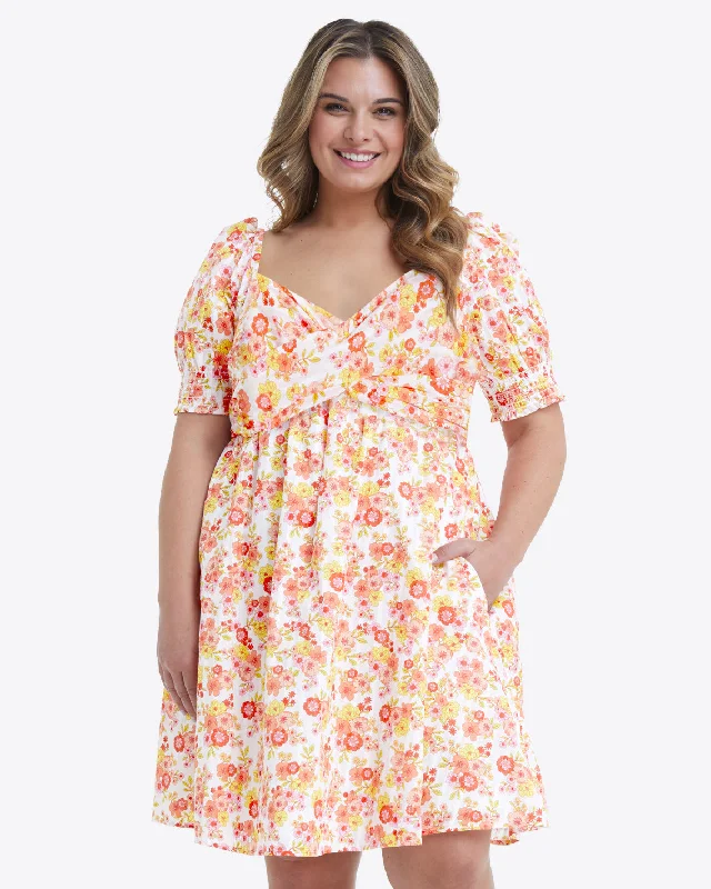 Tye Mini Dress in Field Blossom