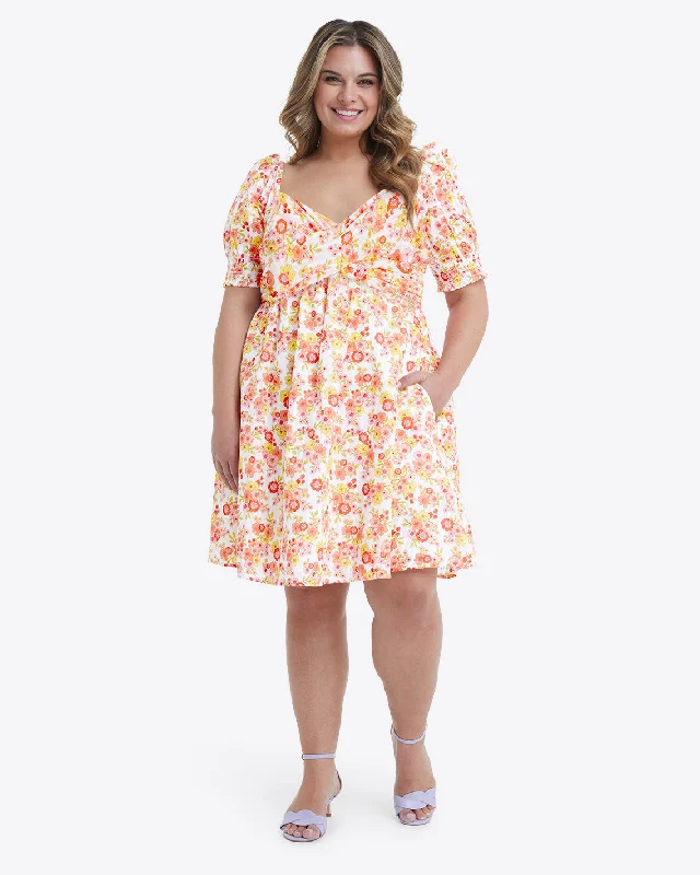 Tye Mini Dress in Field Blossom