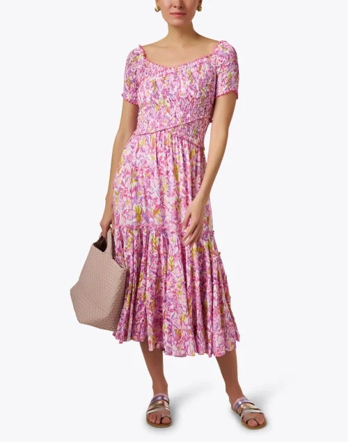 Soledad Pink Floral Cotton Dress