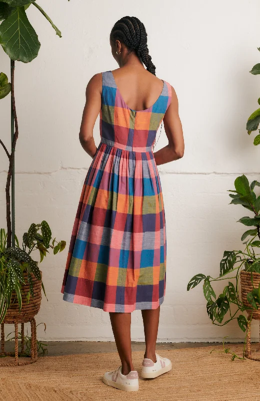 Abigail Festival Plaid Dress Long