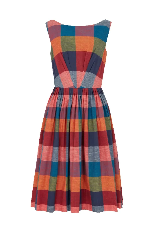 Abigail Festival Plaid Dress Long