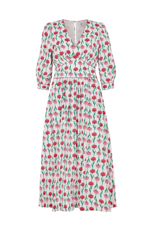 Amelia Pink Carnations Dress