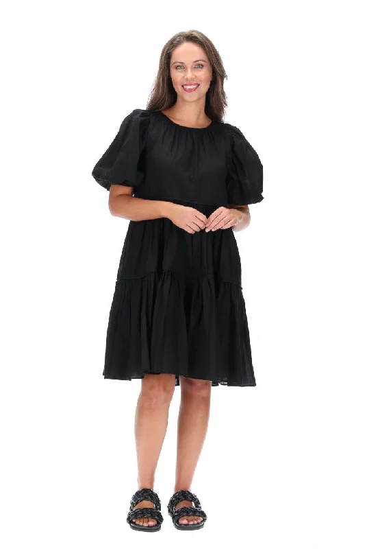 Brittany Cotton Dress Black