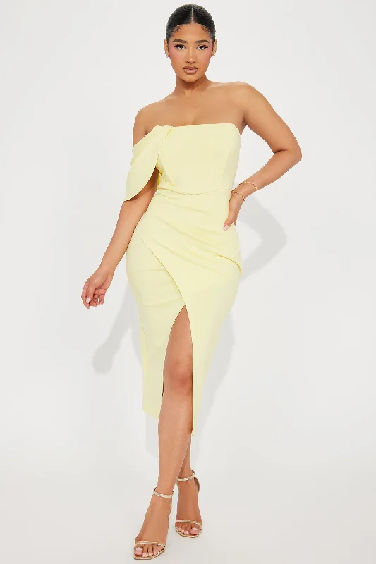 Camilla Midi Dress - Yellow