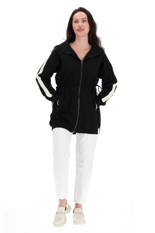 Camryn Hooded Sweater Black