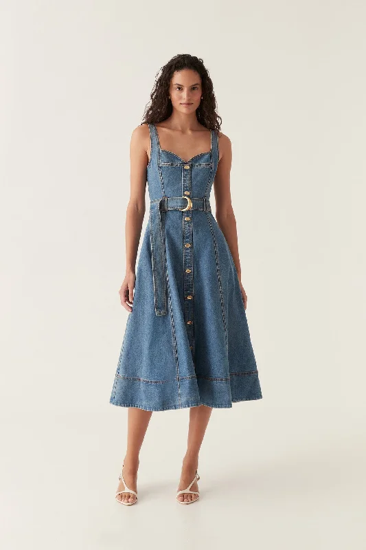 Clay Denim Midi Dress