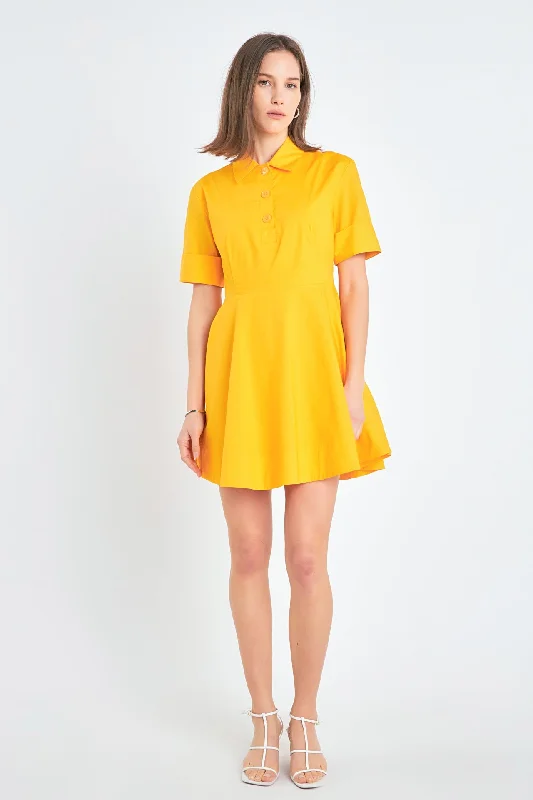 Cotton Shirt Mini Dress