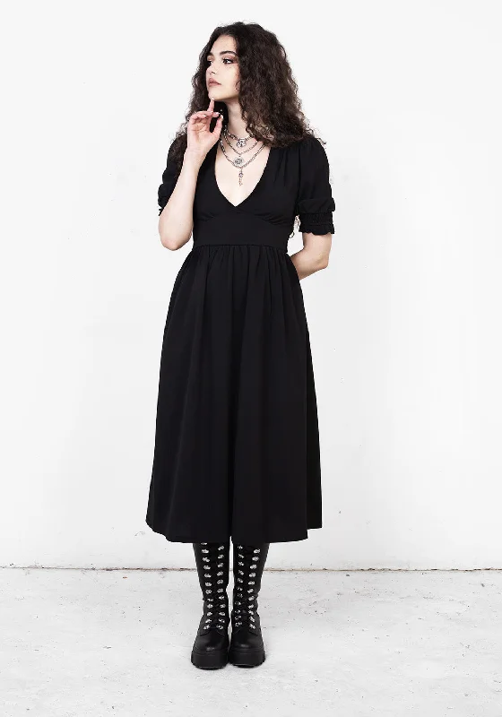 DIVINATION TEXTURED MIDI DRESS