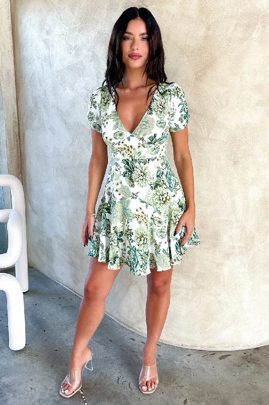 Forte Dress - Green Floral