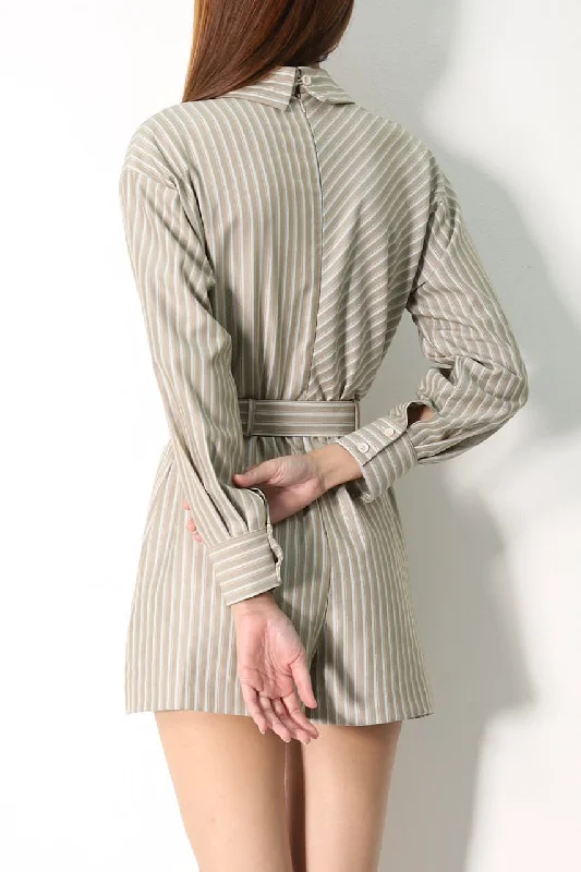 Jessica Pinstripe Romper