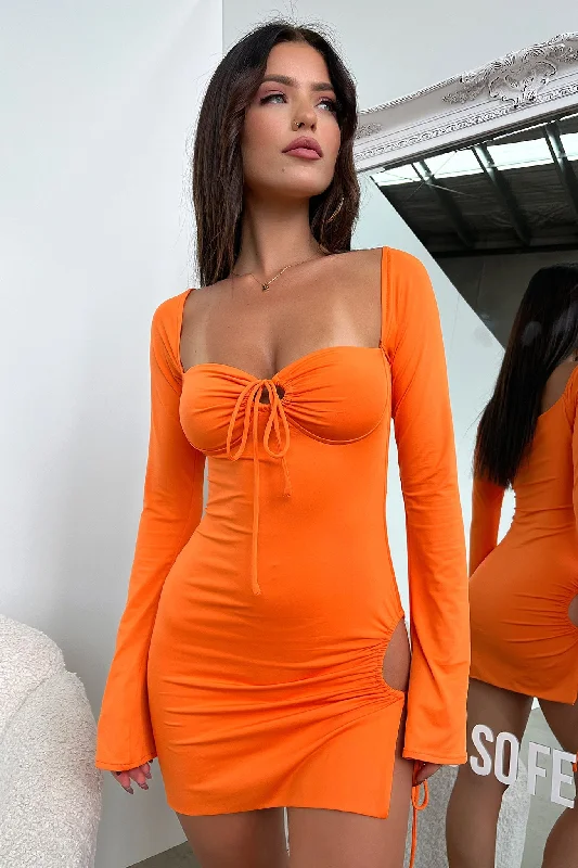 Noor Mini Dress - Orange