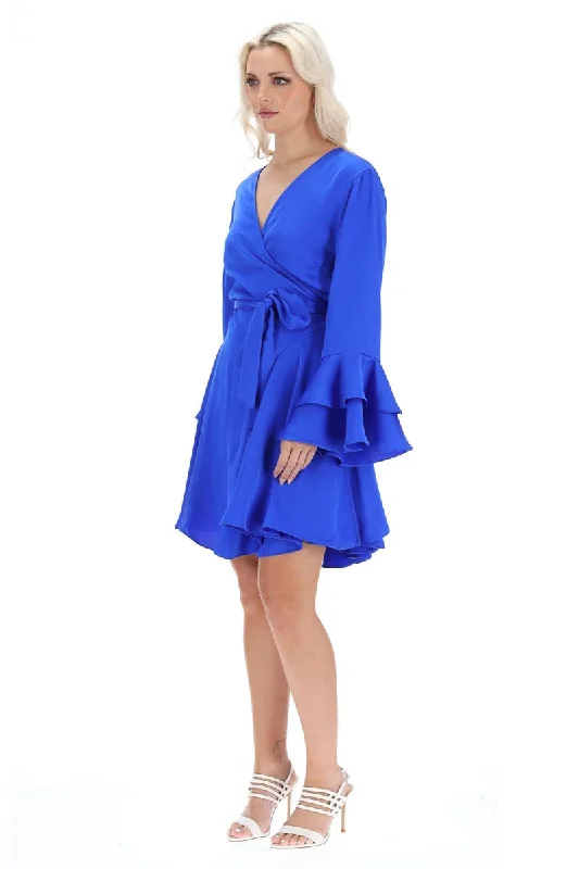 Oscar Wrap Dress Blue