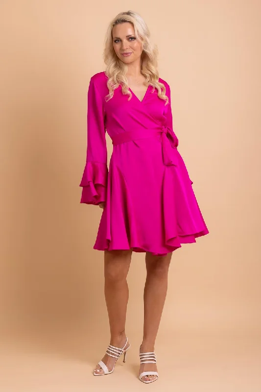 Oscar Wrap Dress Pink