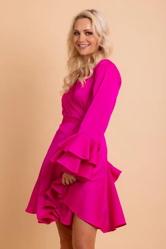 Oscar Wrap Dress Pink