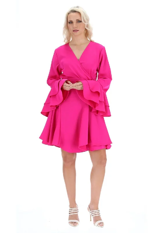 Oscar Wrap Dress Pink