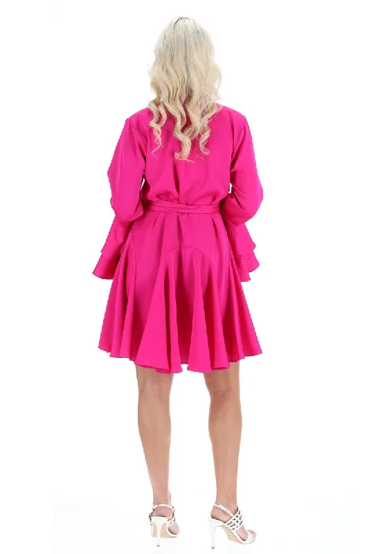 Oscar Wrap Dress Pink